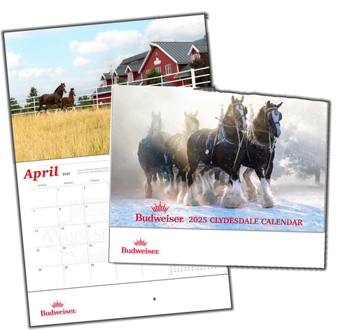 Budweiser Holiday 2025 Clydesdale Calendar