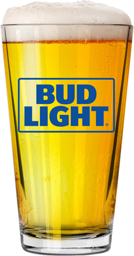 Bud Light 16 oz Pint Glass