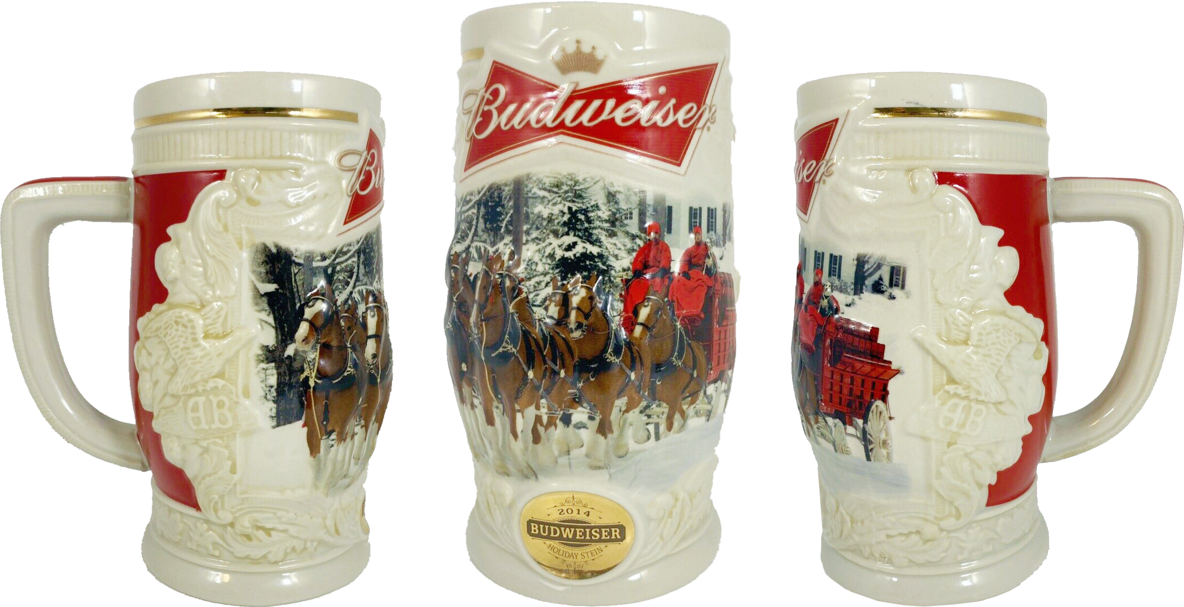 陶芸 2014 BUDWEISER HOLIDAY STEIN Amazon.com | Boelter Brands Budweiser 2014 Holiday Ceramic