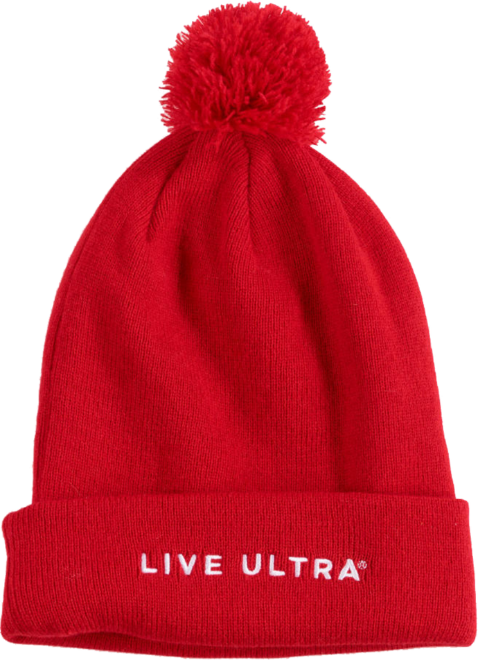 Michelob Ultra Red Beanie With Pom