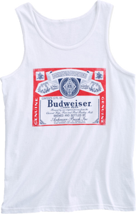 Budweiser Label White Tank Top