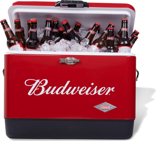 Budweiser 54 Quart Steel Belted Coleman Cooler