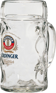 Erdinger Weissbrau Dimpled Beer Stein Mug 1 Liter