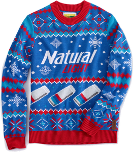 Natural Light Ugly Christmas Sweater EP Bud Store